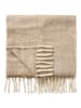 IB Laursen Plaid aus Wolle mit Fransen in offwhite