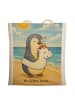Mr. & Mrs. Panda Tragetasche Pinguin Schwimmring Design ohne Spruch in Weiß