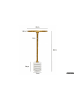 FineBuy Beistelltisch in Gold / Marmor / 30x30x60