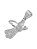 Adeliás Damen Anhänger – Engelanhänger aus 925 Silber mit Zirkonia in silber