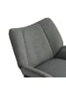 Home Nature Wohnkonzept Lounge Ohrensessel aus Flauschstoff in Grau 55x60x80 cm