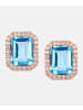 Diamant L'éternel Ohrstecker aus 375 Roségold mit Diamant mit Topas