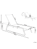 Beliani Gartenliege NOLI in Schwarz/Silber - (W) 53 x (H) 32 x (L) 154 cm