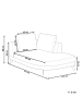 Beliani Chaiselongue MARUM in Beige/Schwarz - (W) 111 x (H) 88 x (L) 151 cm