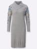 creation L Schurwolle-Viskose-Strickkleid in steingrau-meliert