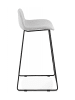 KADIMA DESIGN Hochstuhl und Küchenhocker aus Metall und Textilien in Grau-Schwarz