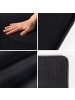 KADIMA DESIGN Teppich Kurzflor Uni-Farbe Microfaser Antirutsch Wohnzimmer waschbar in Schwarz