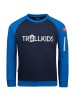 Trollkids Sweatshirt "Sandefjord" in Leuchtendes Blau/Marineblau