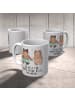 Mr. & Mrs. Panda Geschenktasse Bär Freundin mit Spruch in Grau Pastell