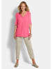 GOLDNER Chiffonbluse mit Jersey-Rückteil in pink