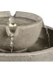 MARELIDA LED Solar Brunnen runder Zierbrunnen Springbrunnen D: 43cm in grau