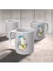 Mr. & Mrs. Panda Tasse Elektriker Herz ohne Spruch in Grau Pastell