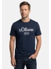 S. Oliver T-Shirt Basic in Blau / schwarz