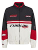FUBU Track Jackets in offwhite/black/red