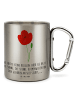 Mr. & Mrs. Panda Tasse Blume Mohnblume mit Spruch in Silber