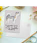 Mr. & Mrs. Panda Postkarte Sibirischer Husky mit Spruch in Grau Pastell
