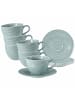 Seltmann Weiden 6er Set Teetassen mit Untertassen Beat Color Glaze 140 ml in Arktisblau