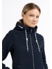 Schmuddelwedda Damen Strickfleecejacke in Marine Melange