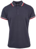 Urban Classics Poloshirt Double Stripe in Blau