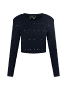 faina Damen Pullover Mit Strass-Steinen in Marine