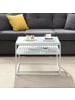 FineBuy Couchtisch in Weiß / Glas / 60x60x45