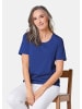 GOLDNER Knitterarmes Shirt mit Elasthan in royalblau