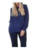 NORMANN Schlafanzug langarm Frottee Oberteil Pyjama Hoodie in marine