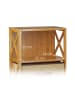 relaxdays Regal 2 Ablagen in Natur-Braun - (B)42 x (H)54 x(T)29 cm
