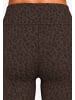 SMILODOX LEO Capri Leggings Velvara in Braun Leo