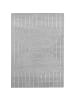 KADIMA DESIGN Teppich In-/Outdoor Kurzflor Skandi 3D-Design Polypropylen Balkon in Silber