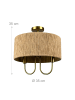 relaxdays Deckenlampe  in Natur/ Bronze - (H)35 x Ø 35 cm