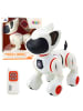 Wisam Interaktiver Roboterhund mit Fernbedienung, Licht und Ton, Weiß/Orange