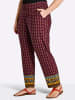 sheego Jersey-Hose in bordeaux-burgund-bedruckt