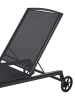 ebuy24 Sonnenliege Stara Schwarz 200 x 63 cm