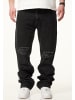 DAILY COTTON Jeans - DCPARADERA Lange Hose Ripped Straight-Fit in Washed Black