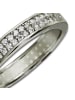GoldDream 333 Weißgold - 8 Karat Damen Ringe 2-reihig Zirkonia Fingerring  60 (19,1)