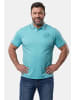 Men Plus Poloshirt in helles türkis