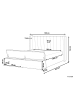 Beliani Doppelbett NOYERS in Rosa - (W) 190 x (H) 132 x (L) 247 cm