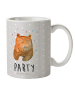 Mr. & Mrs. Panda Kindertasse Bär Party mit Spruch in Grau Pastell
