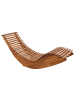 Beliani Gartenliege BRESCIA II in Heller Holzfarbton - (W) 60 x (H) 90 x (L) 176 cm