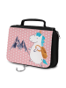 Mr. & Mrs. Panda Schminktasche Einhorn Bergsteiger ohne Spruch in Rot Pastell