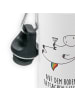 Mr. & Mrs. Panda Trinkflasche Einhorn Blümchentail mit Spruch in Weiß