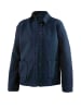 GOLDNER Kurzgröße:  Hemdjacke in Bouclé-Optik in marine / gemustert