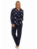 NORMANN Coralfleece Hausanzug Homewear Sternen - 58692 in marine