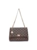 KASSANDRA Schultertasche in BLACK + BROWN