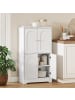 HOMCOM Küchenschrank-60L x 30B x 110H cm-Weiß