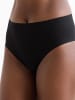 Erlich Textil  CASUAL COTTON HIGH WAIST BRAZIL STRING in schwarz