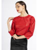 faina Kunstleder Bluse in Rot