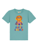 wat? Apparel T-Shirt Löwe Superbruder in Teal Monstera