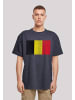 F4NT4STIC Heavy Oversize T-Shirt Belgium Belgien Flagge in marineblau